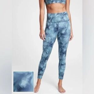 Athleta Blue Tie-Dye Leggings